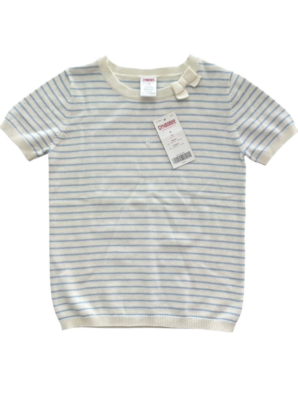 NWT Gymboree Stripe Sweater w/ Bow Paris Girls 6